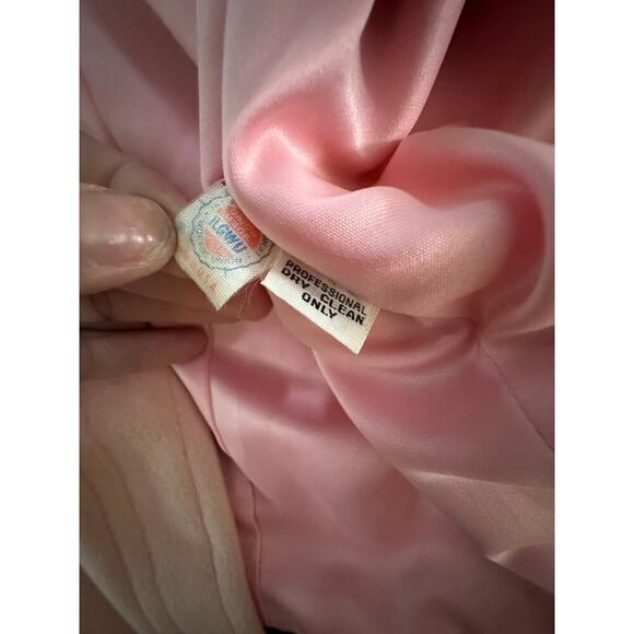 Vintage Jaywein New York Pink Long Sleeve Wool Blend Open Front Coat union made - Picture 8 of 12